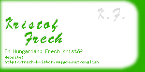 kristof frech business card
