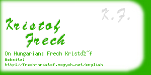 kristof frech business card